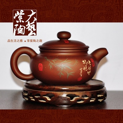建水紫陶的经典之作 大艺紫陶沈卫旭书画紫陶壶与仿古紫壶茶具鉴赏